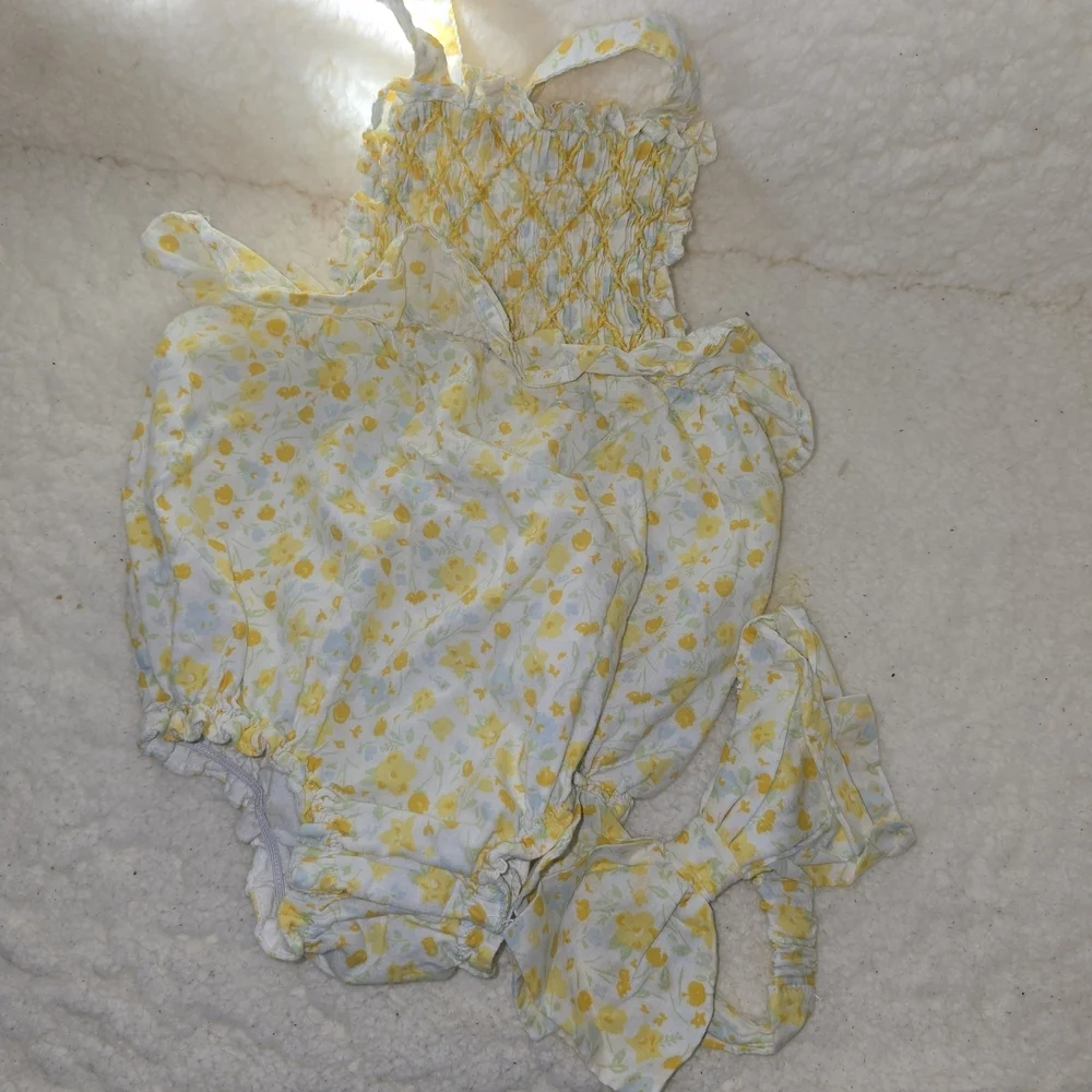 Joie Floral Yellow and Black Kids Bodysuits